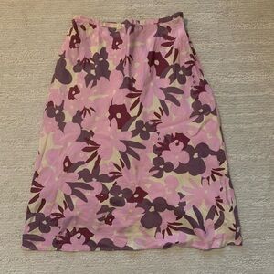 J.Crew 100% Silk Vintage Y2K Floral skirt